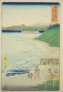 Shichiri Beach in de provincie Sagami, uit de serie "Zesendertig Zichten op de berg Fuji"