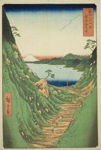 Shiojiri-pas in de provincie Shinano (Shinano Shiojiri toge), uit de serie 