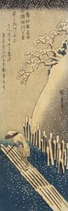 Sneeuw over de Sumida-rivier, Winter, 1833-1834