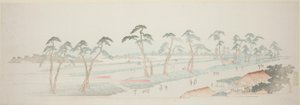 Takada Rijgronden (Takada baba), uit de serie "Dertien uitzichten van de omgeving van Edo" door Utagawa Hiroshige