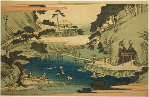 Takinogawa bij Oji (Oji Takinogawa), uit de serie "Beroemde Plaatsen in de Oostelijke Hoofdstad (Toto meisho)"