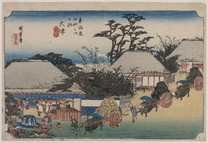 De drieënvijftig stations van de Tokaido: Otsu door Utagawa Hiroshige