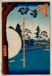 Het Paardenparcours bij Takata Honderd Beroemde Zichten van Edo, 1856-1858 door Utagawa Hiroshige