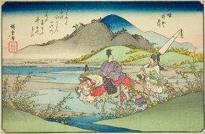De Ide Juweelrivier in de Yamashiro Provincie, uit de serie "Zes Juweelrivieren in Verschillende Provincies" door Utagawa Hiroshige