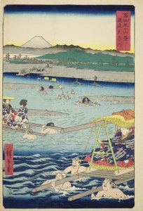 De Oi-rivier tussen de provincies Suruga en Totomi, uit de serie 