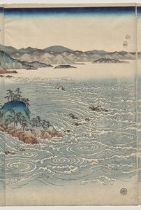 De draaikolken van Awa door Utagawa Hiroshige