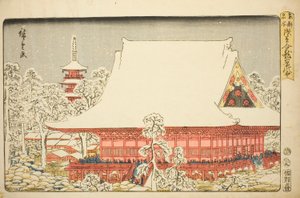 De jaarmarkt bij de Kinryuzan-tempel in Asakusa (Asakusa Kinryuzan toshi no ichi), uit de serie "Beroemde plaatsen in de oostelijke hoofdstad (Toto meisho)"