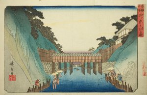 Uitzicht op Ochanomizu (Ochanomizu no zu), uit de serie "Beroemde Plaatsen in de Oostelijke Hoofdstad (Toto meisho)" door Utagawa Hiroshige