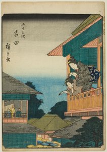 Yoshida, uit de serie "Drieënvijftig stations [van de Tokaido]"