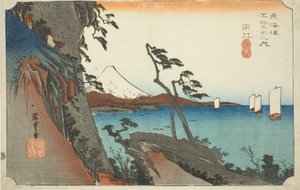 Yui: Satta Peak (Yui, Satta mine), uit de serie "Drieënvijftig Stations van de Tokaido Weg (Tokaido gojusan tsugi no uchi)", ook bekend als de Hoeido Tokaido