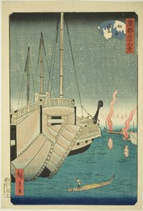 Vissersboten bij Tsukuda-eiland, uit de serie 