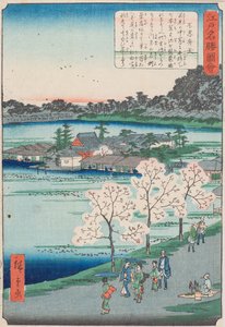 Benten-schrijn aan de Shinobazu-vijver door Utagawa II Hiroshige