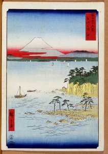 Uitzicht op Mount Fuji - Japanse prent door Hiroshige Utagawa