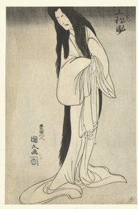 Onoe Matsusuke I als vrouwelijk spook door Utagawa Kunihisa