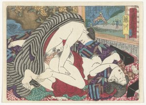 De pleisterplaats Fujikawa door Utagawa Kunisada (I) (attributed to)