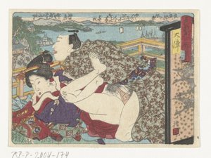 De pleisterplaats Otsu door Utagawa Kunisada (I) (attributed to)