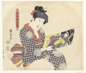 Acteur met prent door Utagawa Kunisada (I)