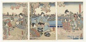 Een voorjaarsbanket voor de Oostelijke Genji door Utagawa Kunisada (I)