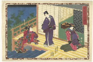 Hoofdstuk 10 (Getrouwe afbeeldingen van de Schitterende Prins) door Utagawa Kunisada (I)