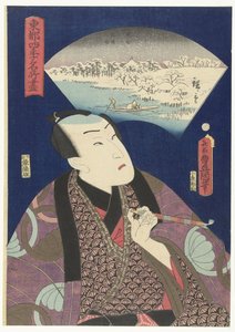 Sumida rivier in de winter door Utagawa Kunisada (I)