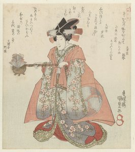 Vrouw met een sake-keteltje door Utagawa Kunisada (I)