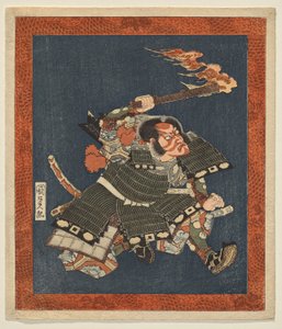 Ichikawa Danjūrō VII als de krijger Minamoto no Yorimasa