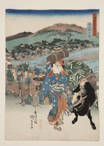 Kyoto: De Grote Brug bij Sanj? door Utagawa Kunisada
