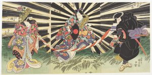 Magische scène uit de Genpei-oorlog door Utagawa Kunisada