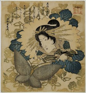 Portret van de acteur Segawa Kikunojo V door Utagawa Kunisada
