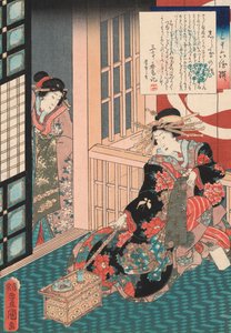 Verhaal van de Courtisane Shiratama door Utagawa Toyokuni door Utagawa Kunisada