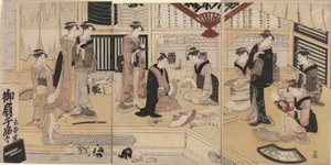 De Waaierwinkel Eijudo door Utagawa Kunisada