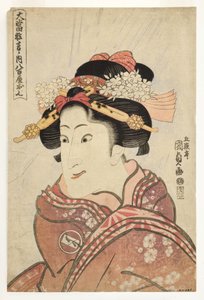De acteur Iwai Hanshiro V als de dochter van de groenteboer, Oshichi, ca. 1815 door Utagawa Kunisada