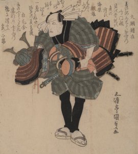 Theaterkostuumdrager door Utagawa Kunisada