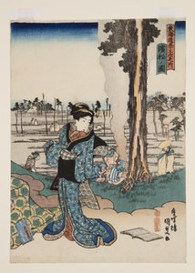 Uitzicht op Hamamatsu door Utagawa Kunisada