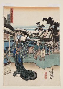 Uitzicht op Totsuka door Utagawa Kunisada