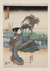 Uitzicht op Yokkaichi door Utagawa Kunisada