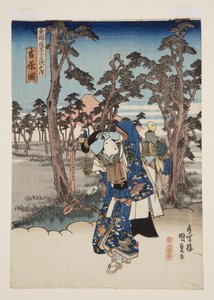 Uitzicht op Yoshiwara door Utagawa Kunisada