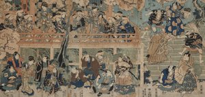 De Kagamiyama Demonstratie door Utagawa Kunisada III