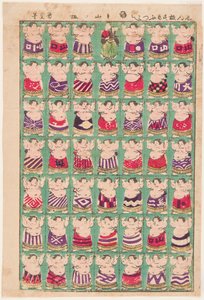 Sumo worstelaars door Utagawa Kunisada II