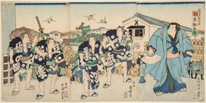 De sumoworstelaar Aioi door Utagawa Kuniteru