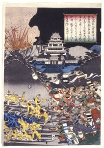 De Mongoolse invasie van Japan door Utagawa Kuniyoshi