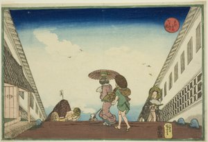 Kasumigaseki, uit de serie "Beroemde Plaatsen in de Oostelijke Hoofdstad" door Utagawa Kuniyoshi