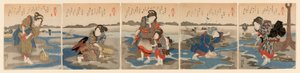 Laag tij bij Susaki - Een set van vijf (Shiohi goban no uchi)