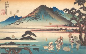 Oiso, Odawara, Hakone, Mishima, Numazu, 1840 door Utagawa Kuniyoshi