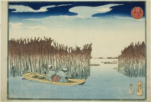 Omori, uit de serie "Beroemde plaatsen in de oostelijke hoofdstad (Toto meisho)" door Utagawa Kuniyoshi