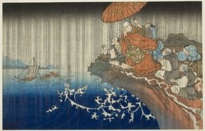 Bidden om regen in Ryozengasaki in Kamakura, 1271 (Bun