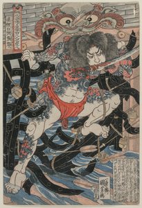 Rori Hakucho Chojun uit de serie 108 Helden van de Roman Shui Hu Chuan, late jaren 1820