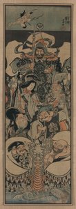 Zeven gelukkige goden, 1843-1845 door Utagawa Kuniyoshi