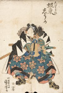 De acteur Bandō Shūka als Ōboshi Rikiya in het toneelstuk Kanadehon Chūshingura