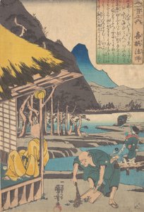 De hut van de dichter in Tatsumi, 1845